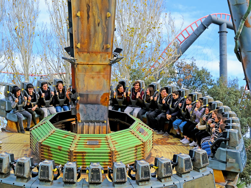 Atracciones del Parque de Atracciones de Madrid en Casa de Campo
