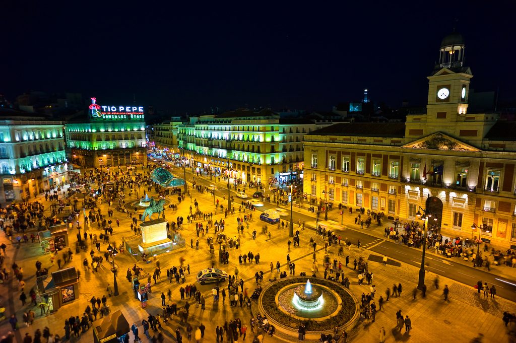 Puerta del Sol de Madrid vista desde la Real Casa de Correos