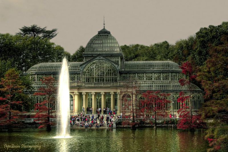 Palacio de Cristal en el parque del Retiro de Madrid