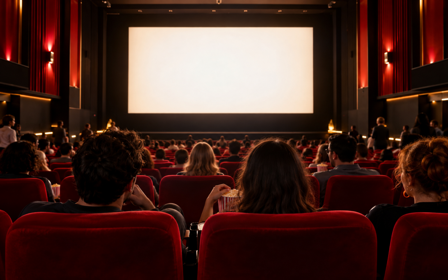 Público en una sala de cine de Madrid antes de comenzar una proyección