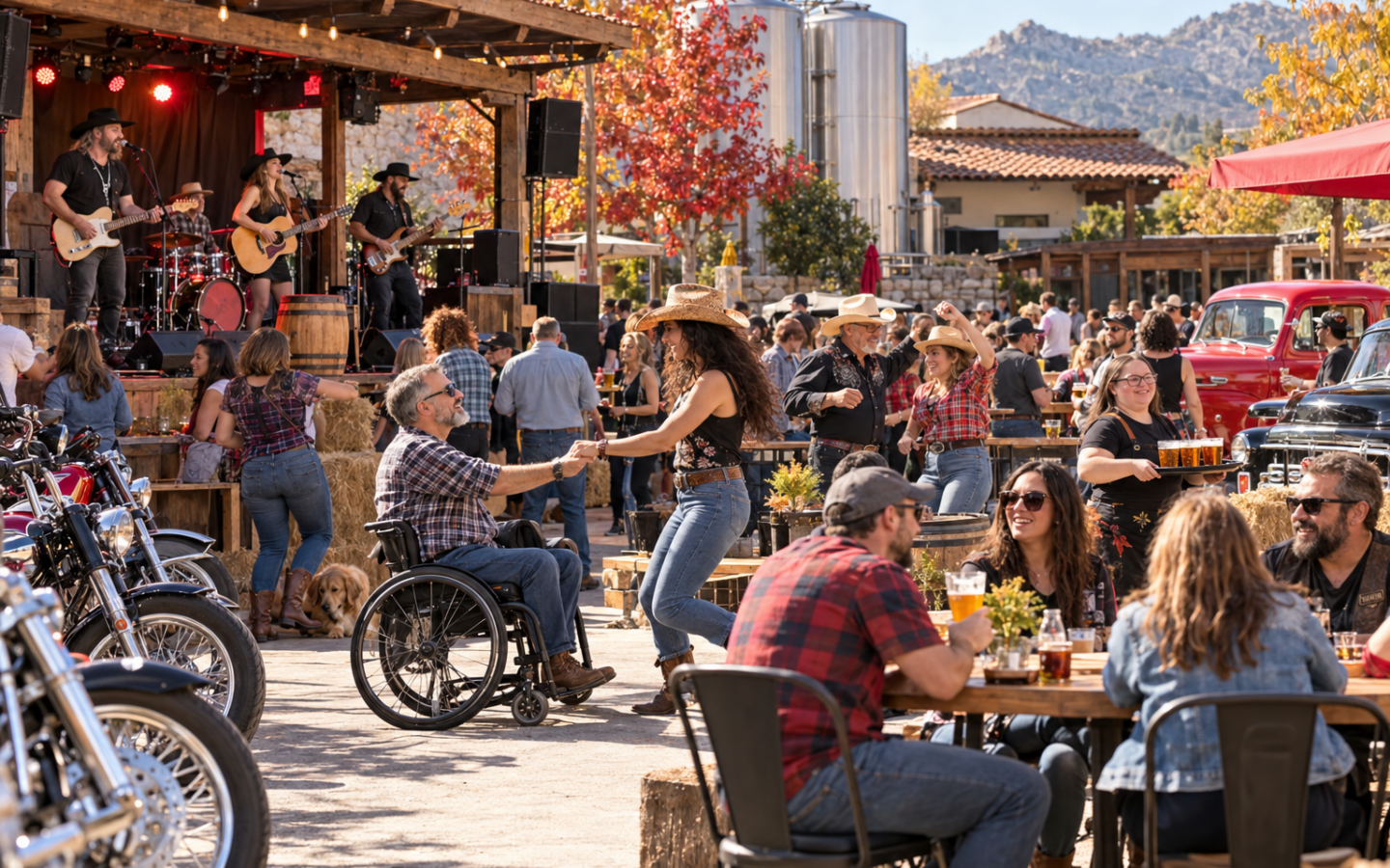Fiesta country con música, motos y cerveza en la fábrica social CAPAZ